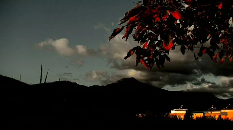 Clouds over the mountain Stock Footage 84825