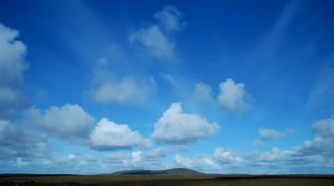 Clouds over mountain Stock Footage 12613600