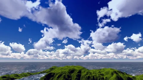 Clouds over the mountain Stock Footage 52956850