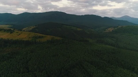 Clouds over a mountain forest Stock Footage 118632135