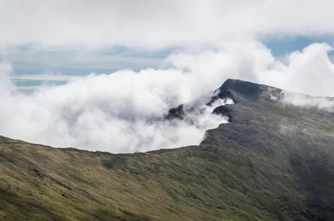 Clouds over Mountain in Ireland 写真素材