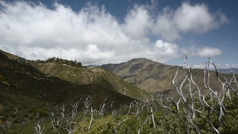 Clouds over a Mountain Pass Stock Footage 102190897