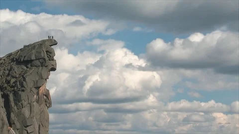 Clouds over mountain peaks 스톡 동영상 83694399