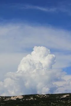 Clouds over the mountain 스톡 사진