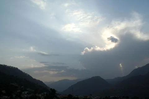 Clouds over Mountain Stock Photos