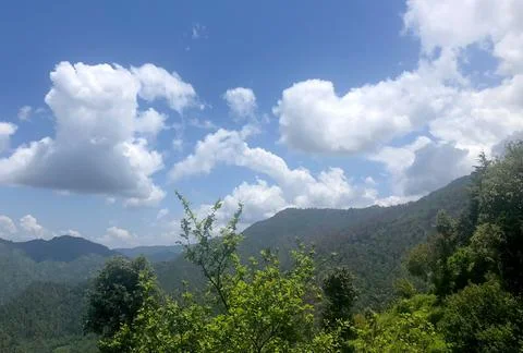 Clouds over mountain Stock-Fotos