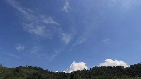 Clouds over mountain rainforest Stock Footage 119073257