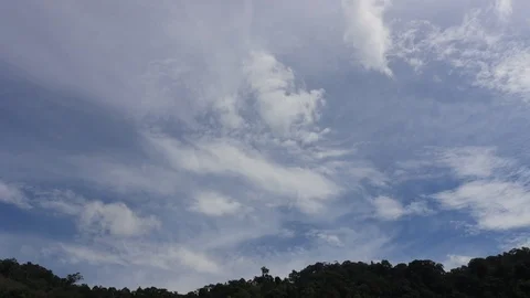 Clouds over mountain rainforest Stock-Footage 120348666