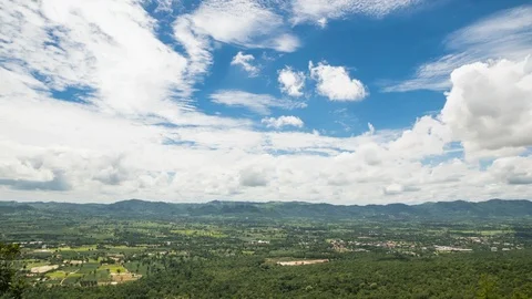 Clouds over mountain ,time lapse 4k Stock Footage 87104393