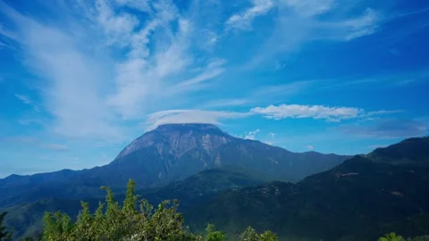 Clouds over the mountain (Timelapse Mount Kinabalu) Stock Footage 300849569