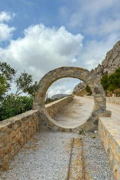 Clouds over mountain in Zafarraya,  Sierra Tejeda Natural Park, Spain Stock Photos
