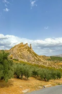 Clouds over mountain in Zafarraya,  Sierra Tejeda Natural Park, Spain Stock Photos