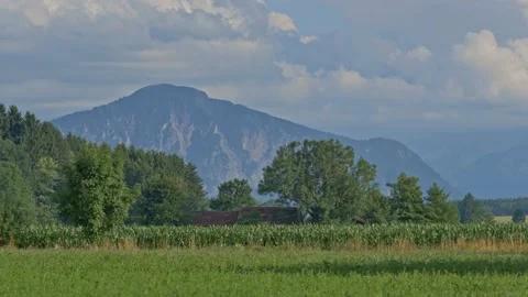 Clouds over a mountainous pasture handheld Video stock 132763120