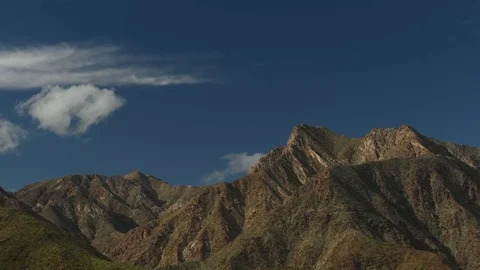 Clouds over mountains, Anza Borrego Desert State Park, California USA. Timelapse Stock Footage 72687031