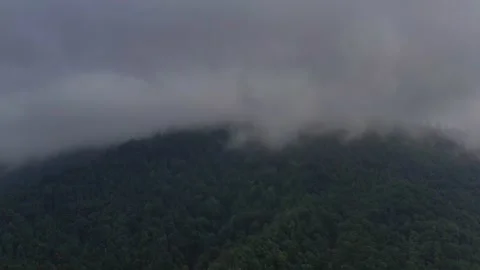 Clouds over mountains in cloudy weather Stock Footage 151193831