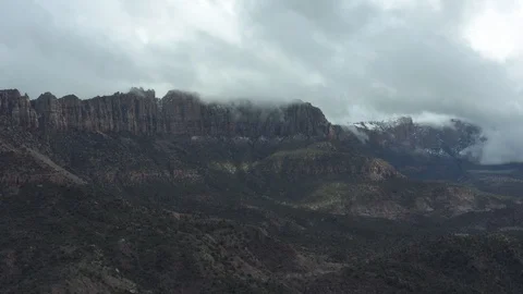 Clouds over Mountains Drone Video stock 127251781