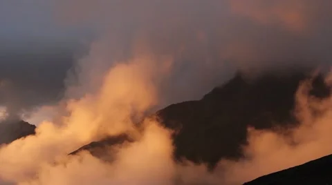 Clouds over the mountains Stock Footage 41493209