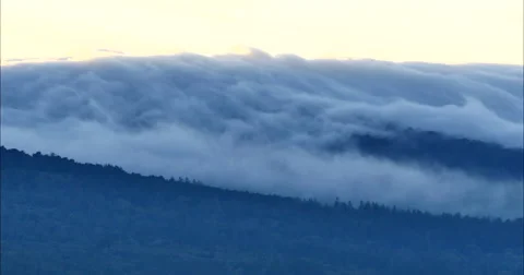 Clouds Over Mountains Stock Footage 46999935