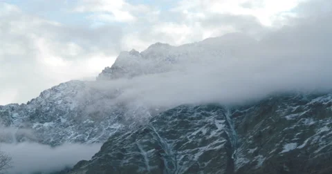 Clouds over the mountains. Stock Footage 49988689