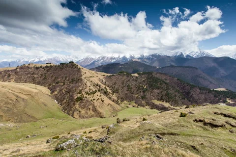 Clouds over the mountains. Stock Footage 50418471