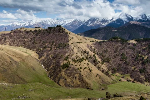 Clouds over the mountains. Stock Footage 50418788