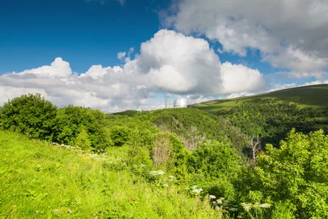 Clouds over the mountains. Stock Footage 52627641