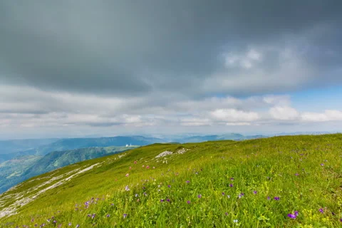 Clouds over the mountains. Stock Footage 52629085