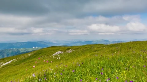 Clouds over the mountains. 動画素材 52629209
