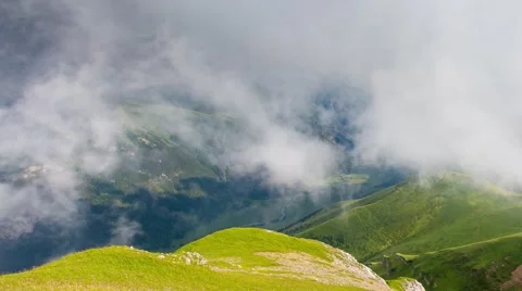 Clouds over the mountains. Stock Footage 52630487