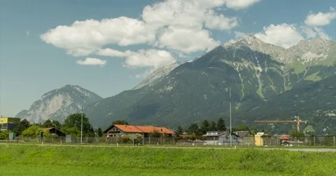 Clouds over the mountains Stockbeeldmateriaal 84179419