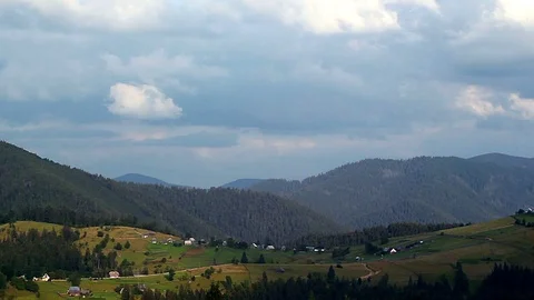 Clouds over mountains Video stock 97591704