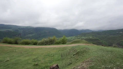 Clouds over mountains Stock Footage 112889342