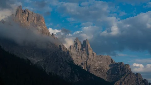 Clouds over the mountains Stock Footage 120769308