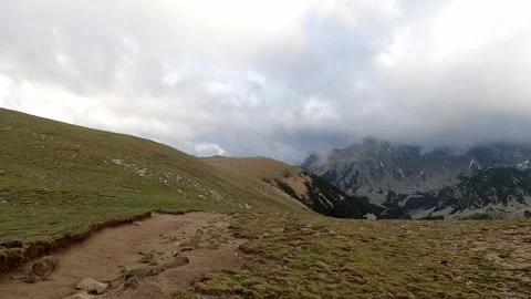 Clouds over the mountains Stock Footage 133286556