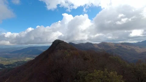 Clouds over the mountains Stock Footage 153512650