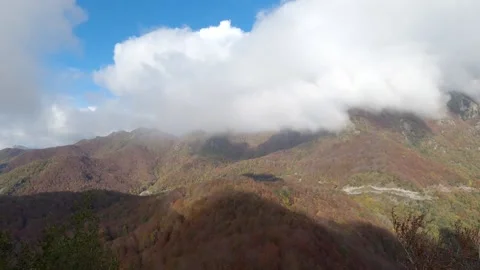 Clouds over the mountains Stock Footage 153512651