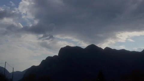 Clouds over the mountains Stock Footage 294207718