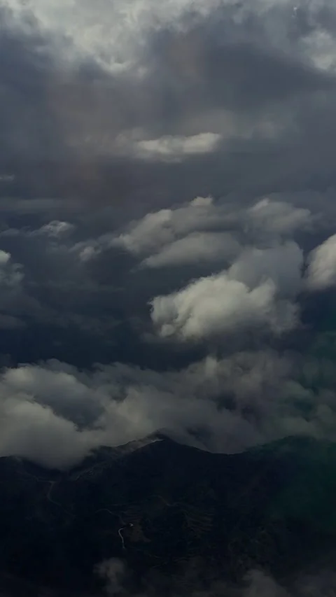 Clouds over mountains Stock Footage 339305310