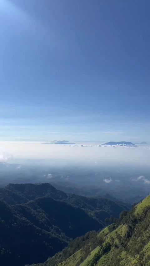 Clouds over the mountains Stock Footage 340127163
