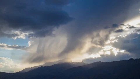 Clouds over the mountains in ladakh Vidéo 121964084