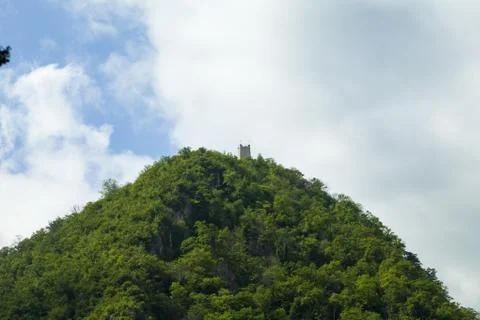 Clouds over mountains Stock Photos