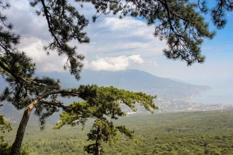 Clouds over the mountains. 库存照片