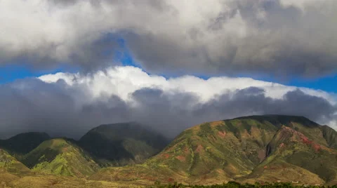 Clouds over the mountains, time lapse Stock Footage 51031574