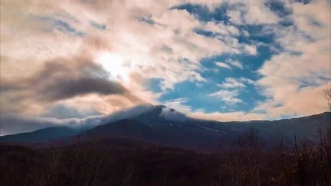 Clouds over mountains, time lapse Stock Footage 69221963