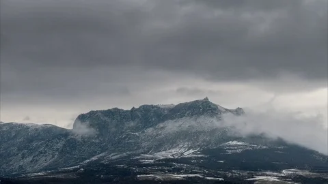 Clouds over the mountains, time lapse Stock Footage 70209514