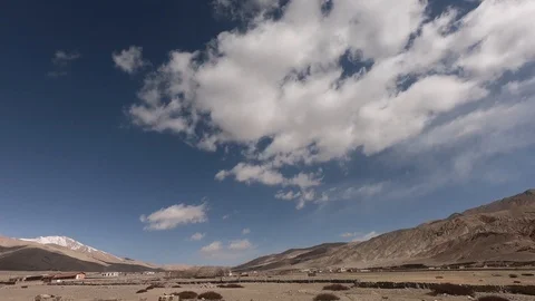 Clouds over mountains, time lapse in ladakh 스톡 동영상 121965802