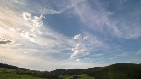 Clouds over the mountains time lapse Stock Footage 162477192