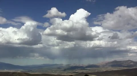 Clouds over mountains (timelapse) Stock Footage 10583167