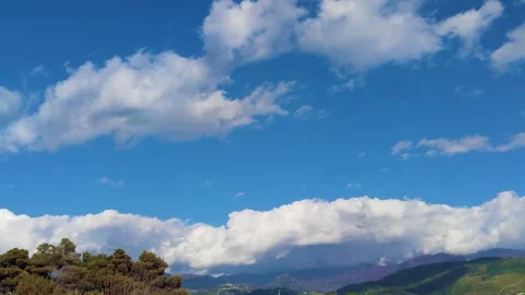 Clouds Over the Mountains. Timelapse Stock Footage 241939158