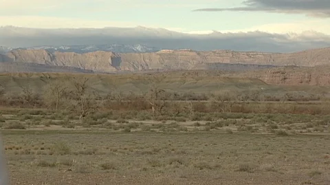 Clouds over Mountains in Utah Stock Footage 93092143